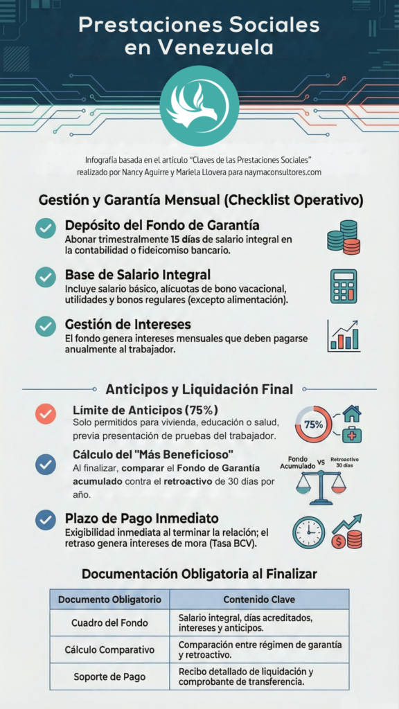 Infografia Claves de las Prestaciones Sociales en Venezuela D-LOTTT