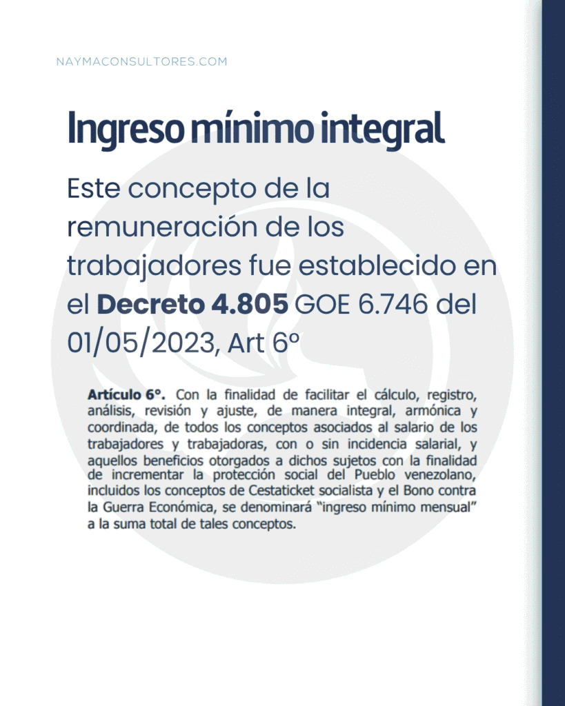 Definicion de ingreso minimo integral segun el decreto 4805 GOE 6746 delo 01/05/2023